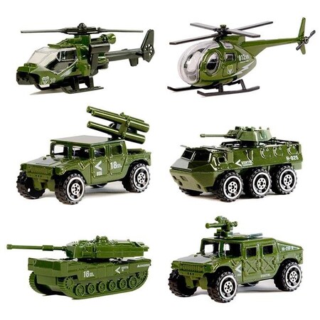 Az Trading & Import AZ Trading & Import PS8702 Diecast Military Vehicle Playset - 6 Vehicles PS8702